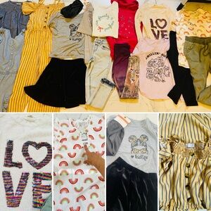 Cute Kids/Girls clothes Bundle 8-10/12- clothing Skirts, Leggings, Shirts, etc